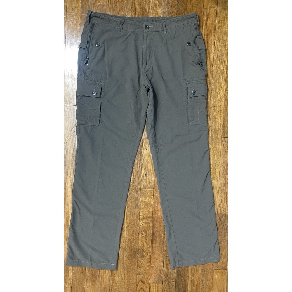 Clothing Arts Cargo Pants P Cubed Men's Size 36x32 Taupe Green Pick Pocket Proof